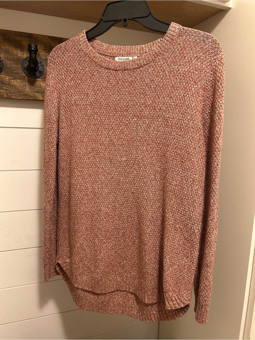 Pink Clover Marled Dusty Rose Crewneck Sweater